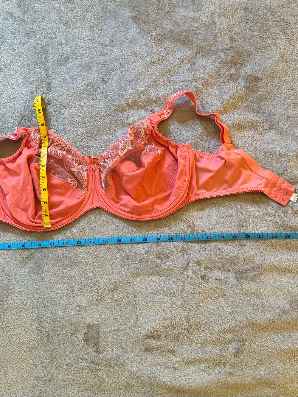 NWOT Prima Donna Deauville precious peach Coral Lace Underwire Bra G42 EU 95 - Picture 12 of 14